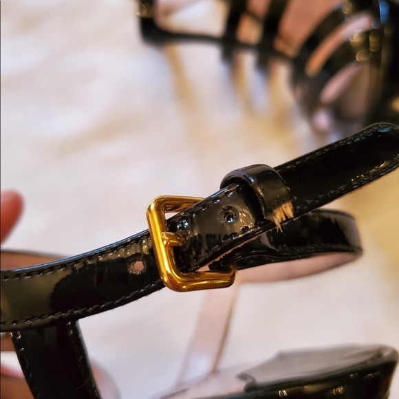 MIU MIU black patent leather caged platform - Picture 3 of 8